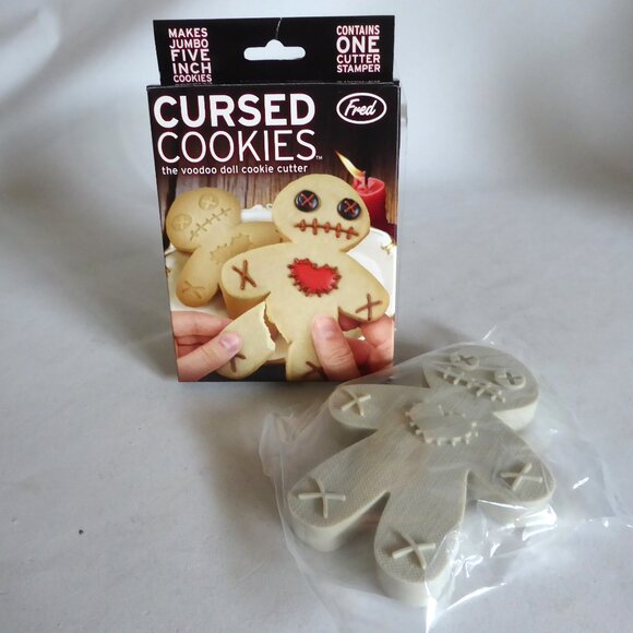 NEW FRED BRAND HALLOWEEN CURSED COOKIE VOODOO DOLL CUTTER - Picture 1 of 6